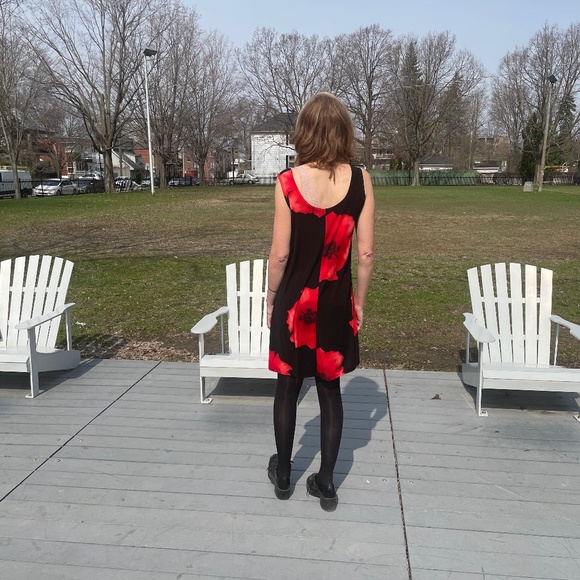 Jostar made in USA, women’s large summer dress, knee length, sleeveless, floral - Picture 3 of 10